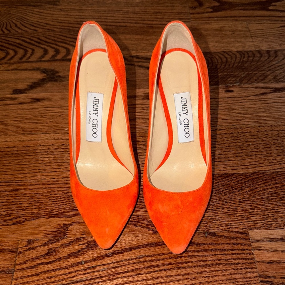 Jimmy Choo Vibrant Orange Heels